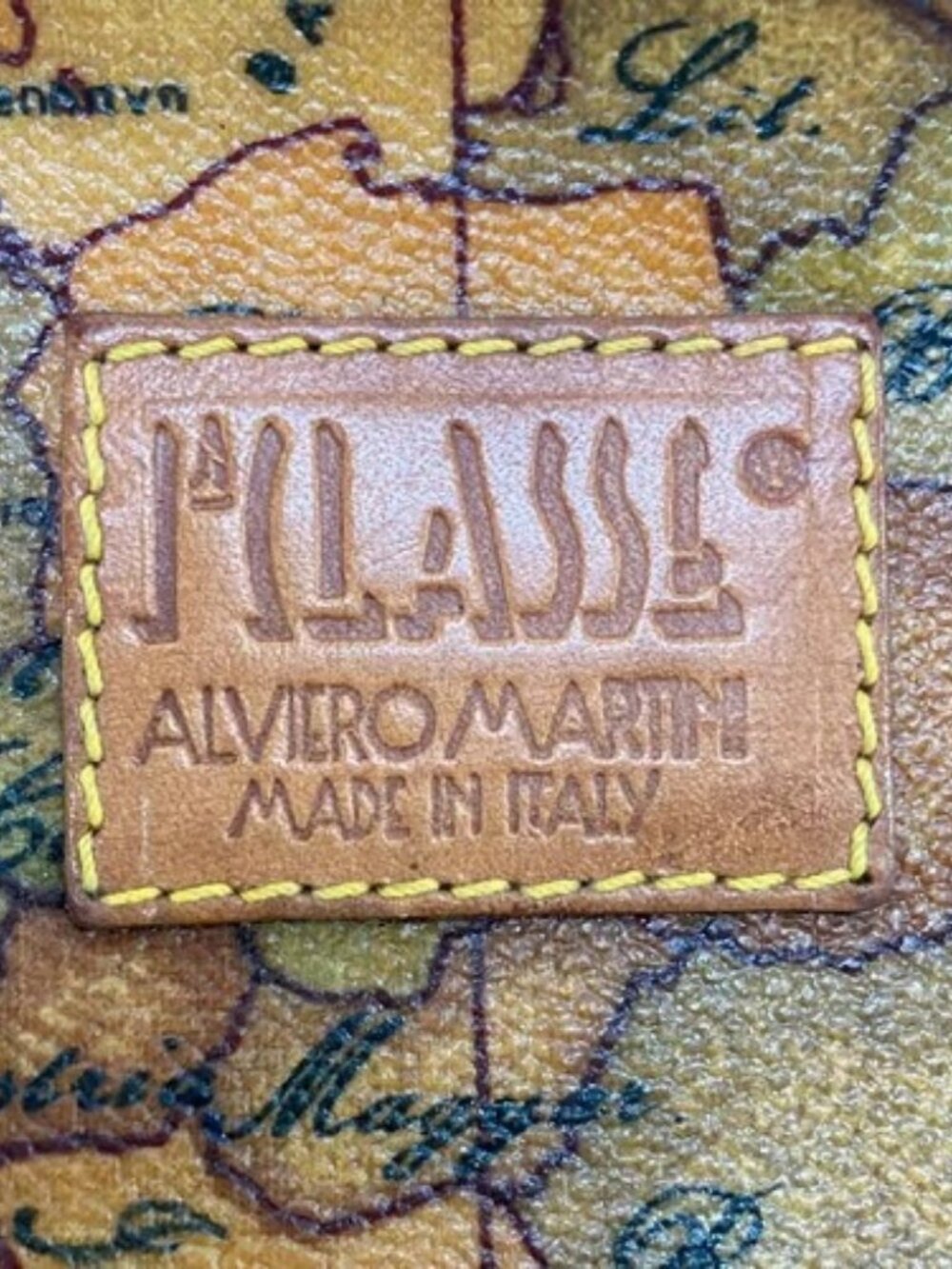 PRIMA CLASSE ALVIERO MARTINI Brown Dark Brown Multi PVC Leather Pouch - Picture 5 of 8